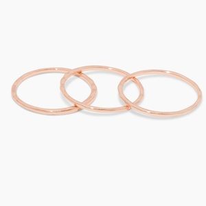 Gorjana G Ring Set in Rose Gold